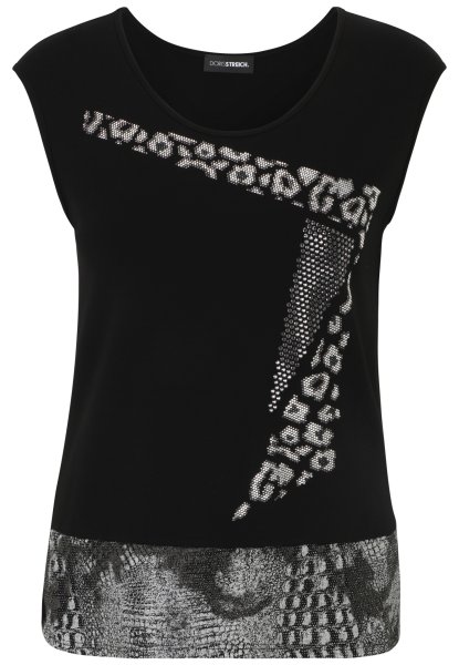 DORIS STREICH Top aus Jersey mit Lurex und Strass-Motiv 10766962