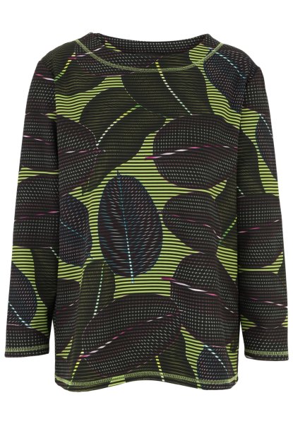 DORIS STREICH Shirt-Pulli mit Blätter-Print 10766877