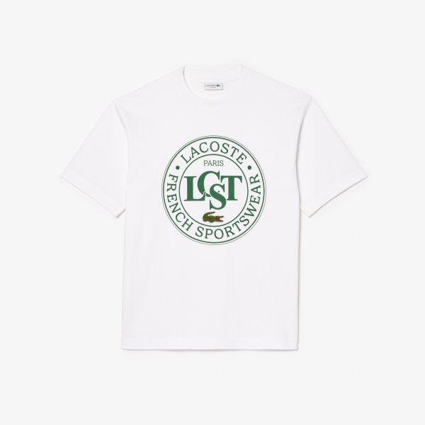 LACOSTE Loose Fit Jersey-T-Shirt mit Print 10755267