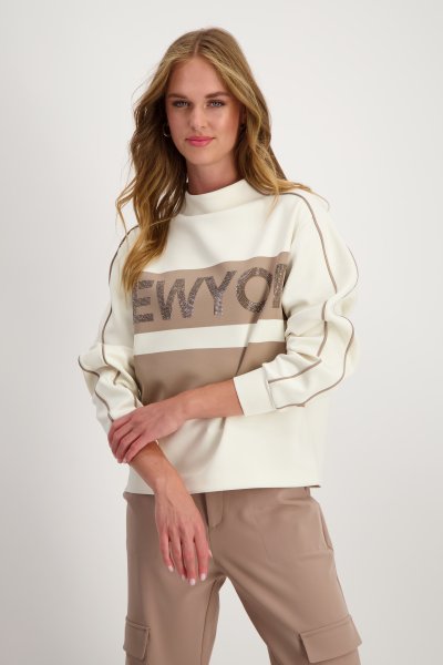 MONARI Sweatshirt mit Strassschrift 10777705