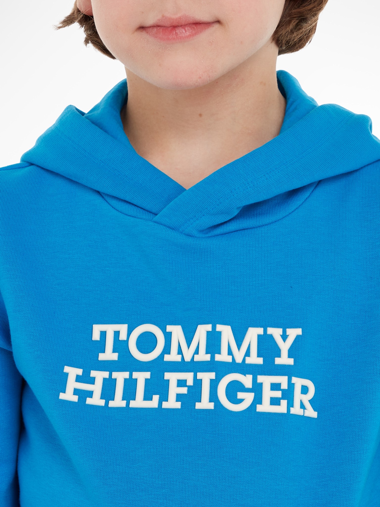 TOMMY HILFIGER Frottee-Kapuzenpullover mit kontrastierendem Logo 10718061