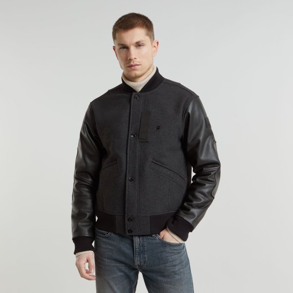 G-STAR Varsity Wool Leather Jacke 10765357