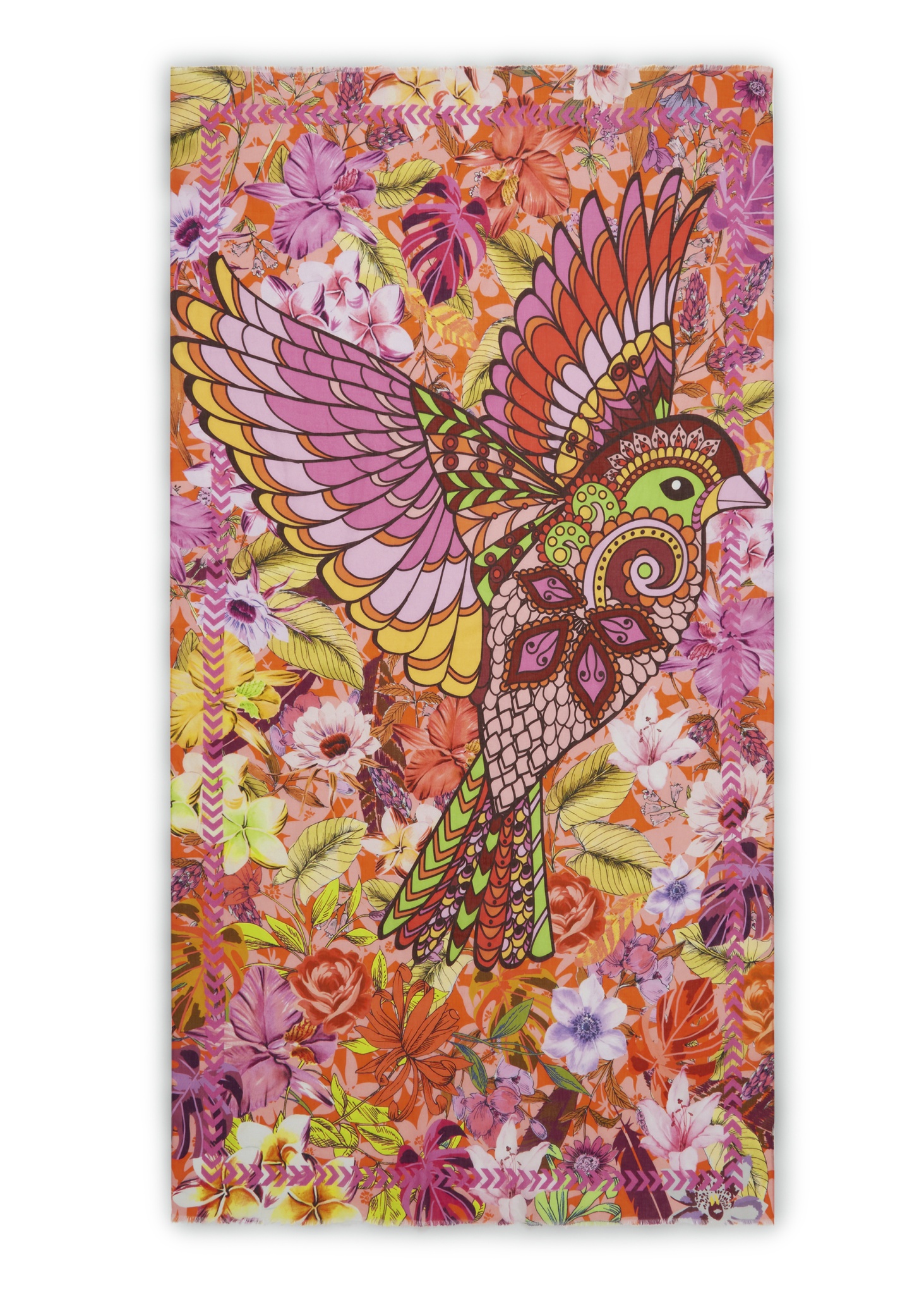 CODELLO Schal aus Organic Cotton mit dekorativem Mandala Bird 10741439