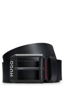 Vorschau: HUGO Ledergürtel mit mattschwarzer Logo-Schließe 10733867
