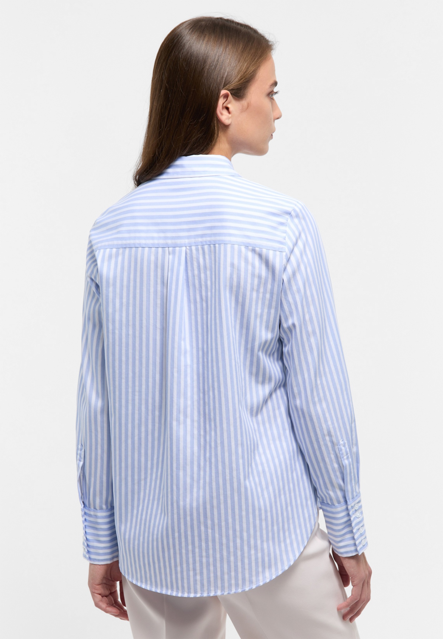 ETERNA Soft Luxury Shirt Bluse Twill Langarm 10741330
