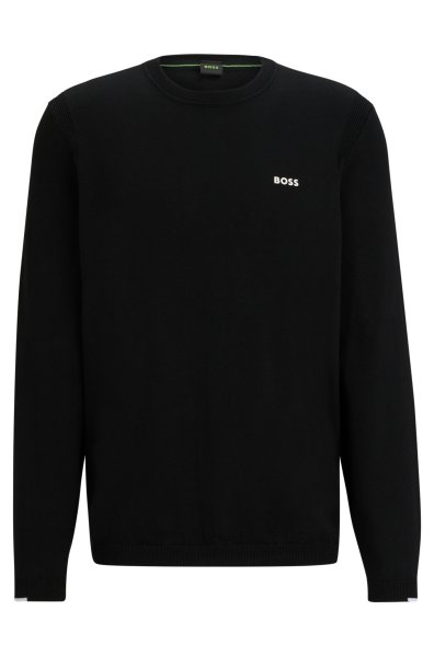 BOSS GREEN Regular-Fit Pullover aus Baumwoll-Mix mit Logo-Print 10756048