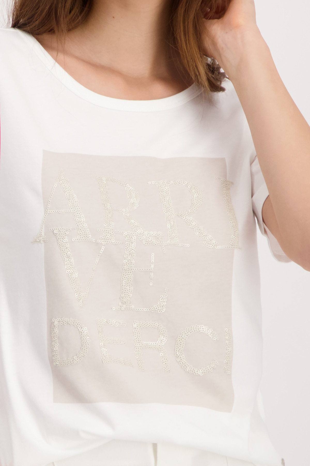 MONARI T-Shirt mit Pailletten Schrift 10751298