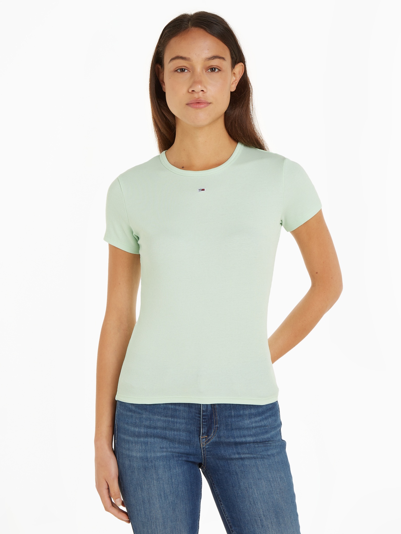 TOMMY JEANS Essential Slim Fit Rippstrick T-Shirt 10735028 kaufen 