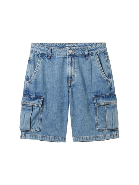 TOM TAILOR DENIM Cargo-Jeansshorts mit recycelter Baumwolle 10764410