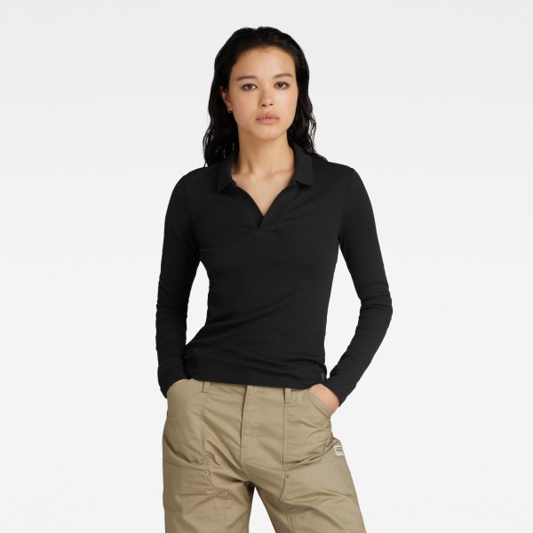 G-STAR RIBBED SLIM POLO TOP 10746907