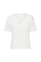Vorschau: ESPRIT COLLECTION T-Shirt mit V-Ausschnitt und Slub-Struktur 10739912