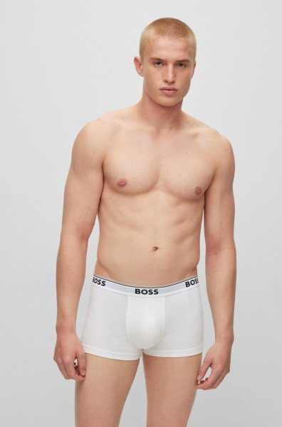 BOSS DREIER-PACK BOXERSHORTS AUS STRETCH-BAUMWOLLE MIT LOGOS AM BUND Power 10679623