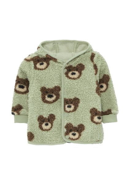 S.OLIVER Kuschelige Kapuzenjacke aus Teddyplüsch 10765039