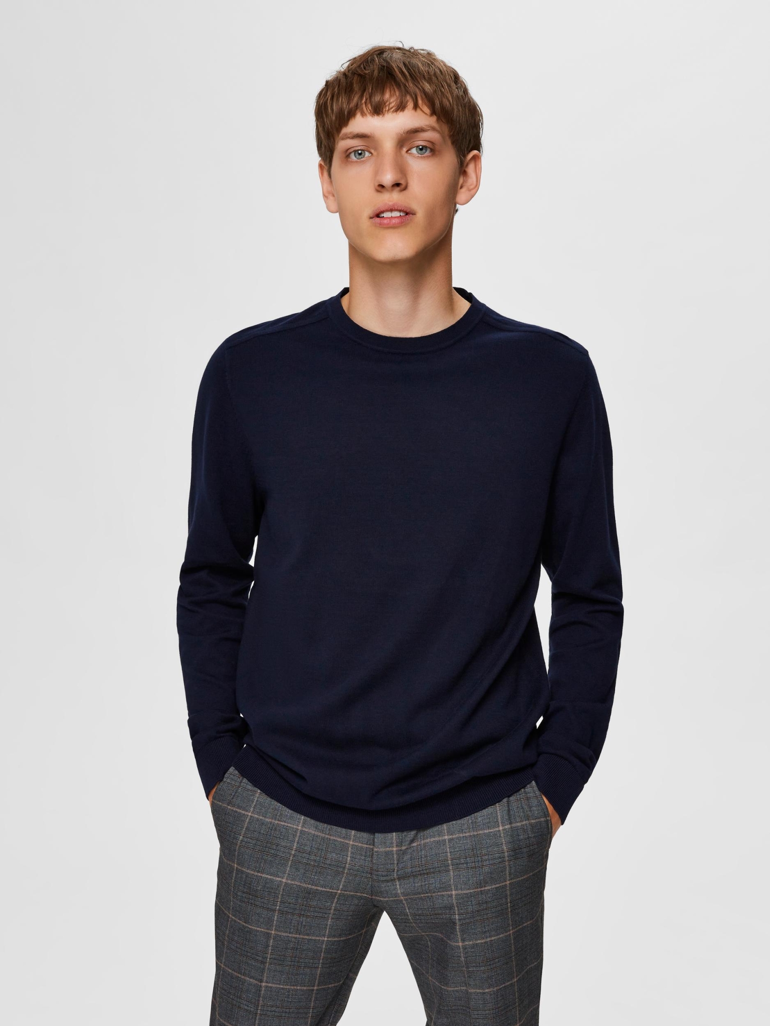 SELECTED Strickpullover R-Neck uni 10709889