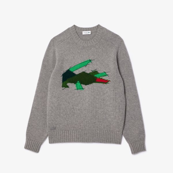 LACOSTE Pullover aus kardierter Wolle mit Krokodilmotiv 10755032