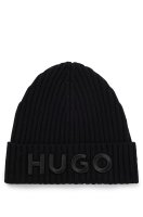 Vorschau: HUGO Gestrickte Beanie-Mütze mit Rippenmuster 10720343