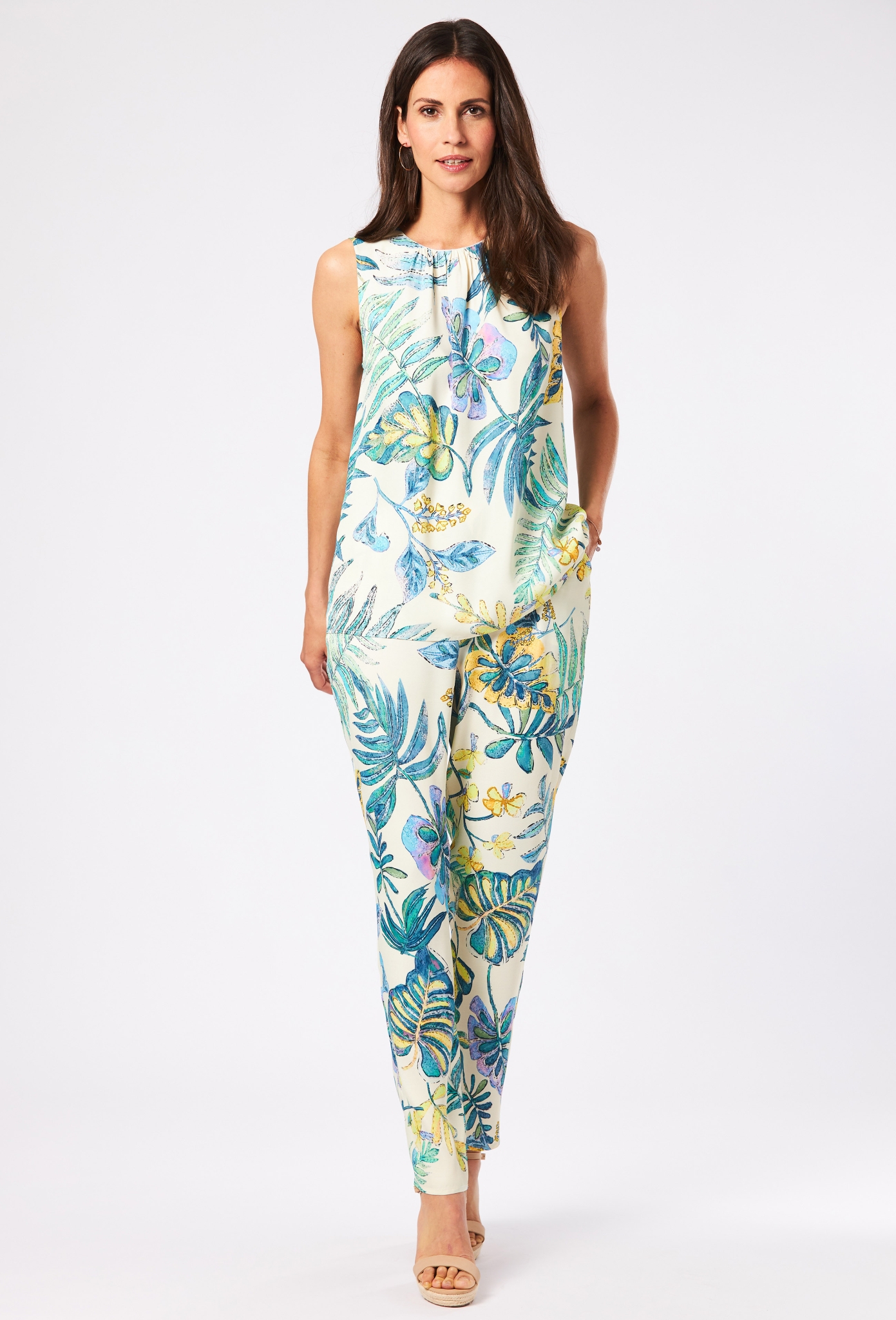 MORE & MORE Satin Print Blouse Top 10752630 kaufen | WÖHRL
