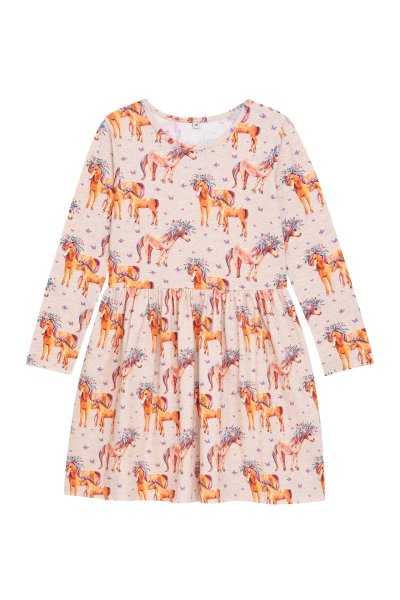 DANAMADE Jerseykleid mit Einhorn Alloverdruck 10760589