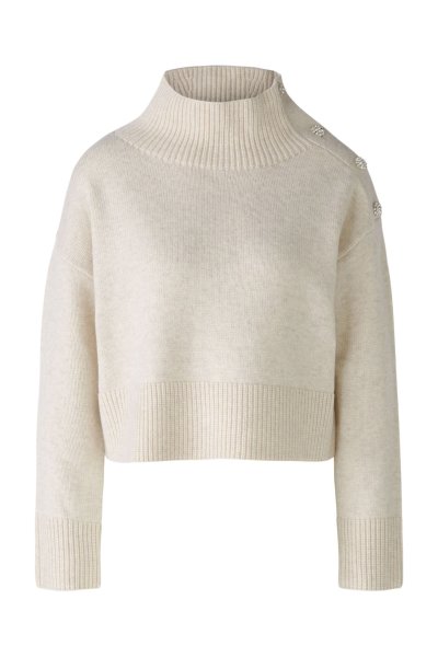 OUI Pullover mit Schmuckknöpfen 10781896