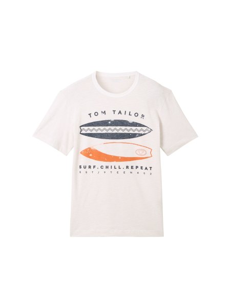 TOM TAILOR T-Shirt mit Rundhalsausschnitt und Print 10761328