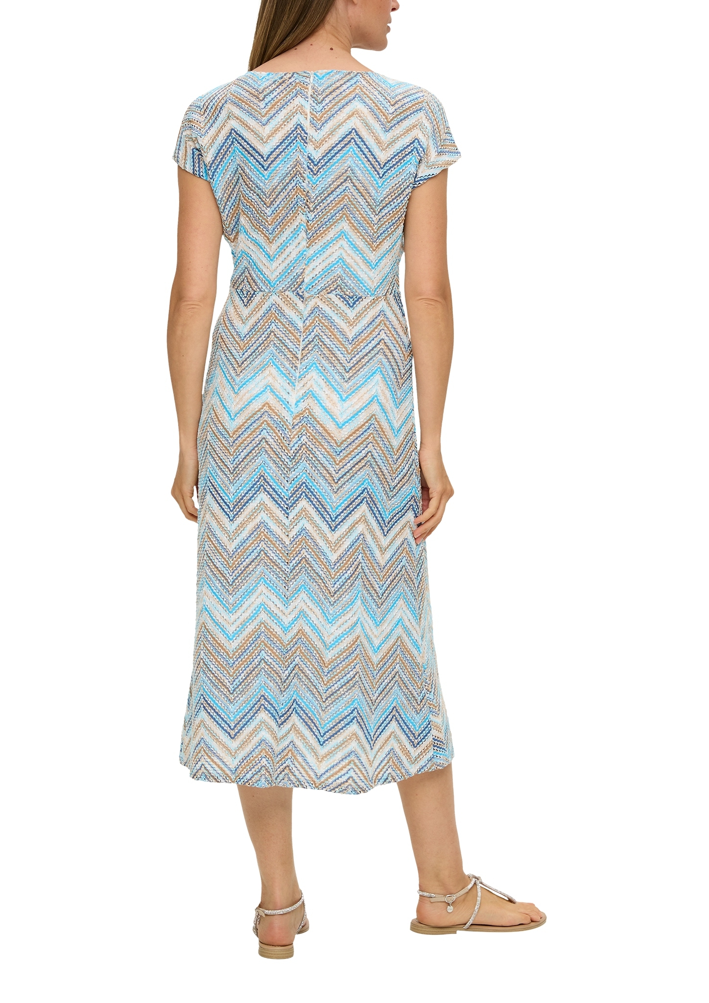 S.OLIVER BLACK LABEL Antailliertes Kleid mit Strickstruktur 