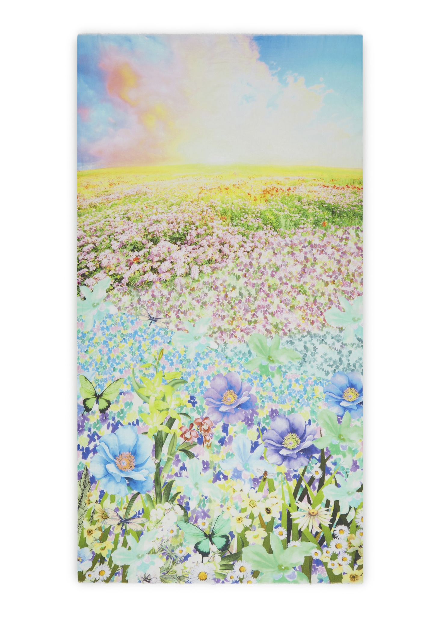 CODELLO Schal aus Organic Cotton im Flower-Field-Design 10741429