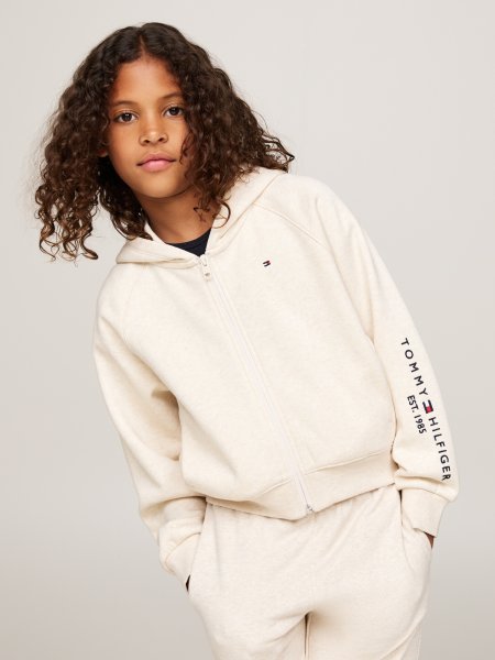 TOMMY HILFIGER Reißverschluss Hoodie mit aufgesticktem Logo 10758277