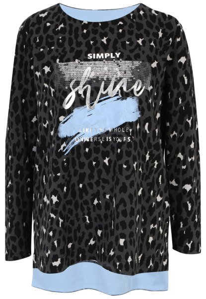 DORIS STREICH Sweatshirt mit Leo-Print 10766956