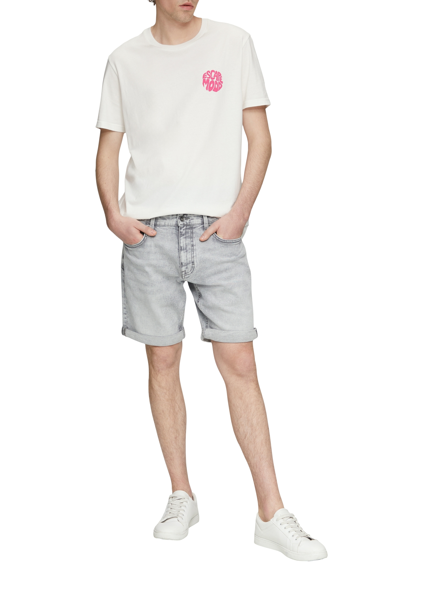 QS T-Shirt mit Front- und Rückenprint 10751657
