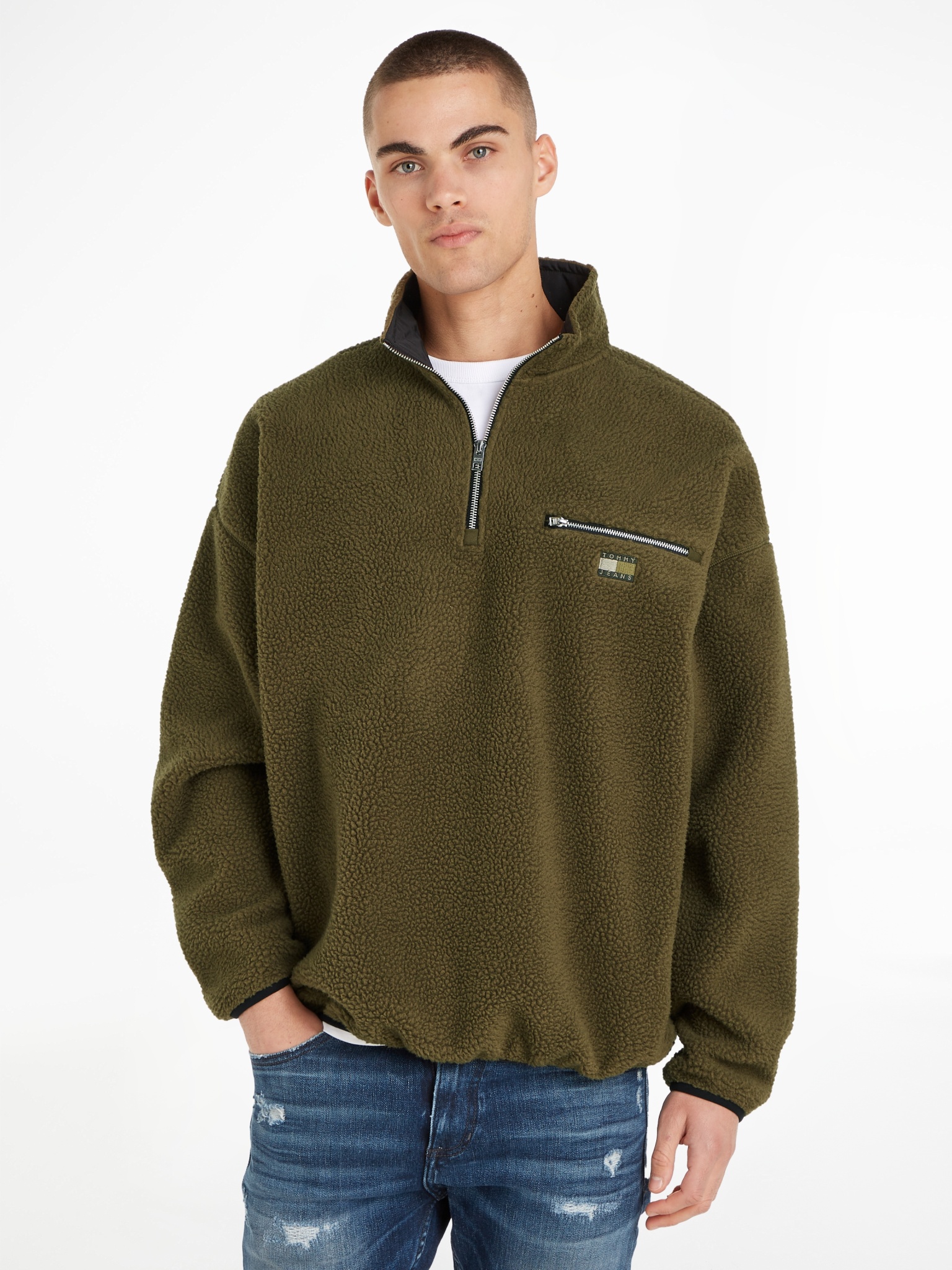 TOMMY JEANS Sweatshirt aus Sherpa-Fleece 10716031