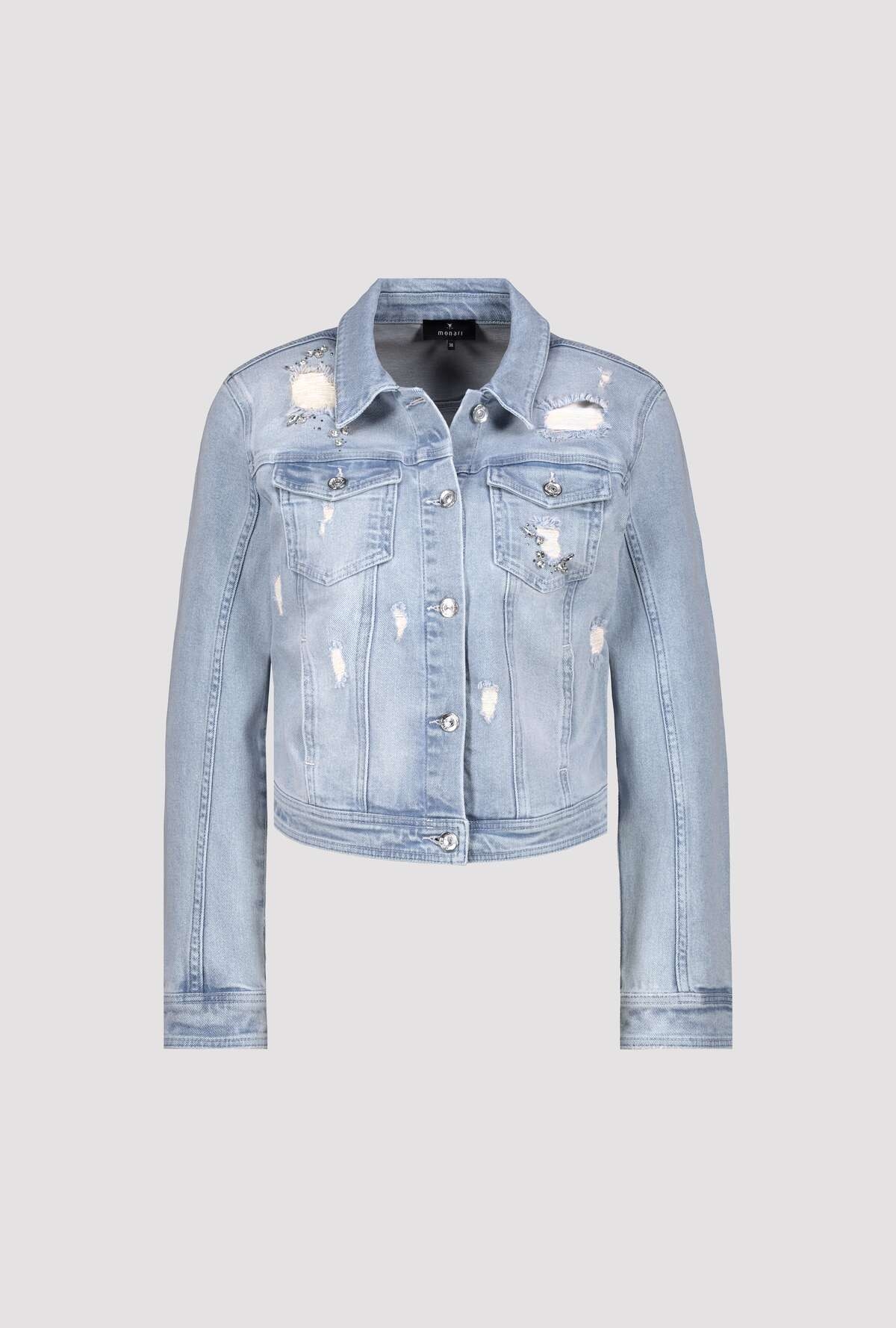 MONARI Destroyed Jeansjacke mit Schmuck 10743619 kaufen | WÖHRL