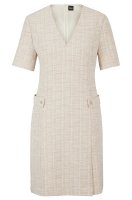 Vorschau: BOSS Kleid aus Tweed mit V-Ausschnitt 10734711
