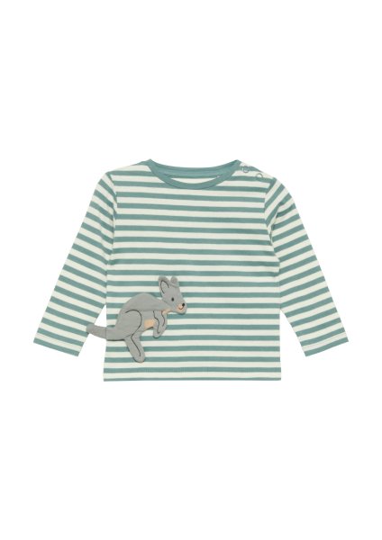 S.OLIVER Weiches Baumwoll-Longsleeve mit Känguru-Applikation 10787901