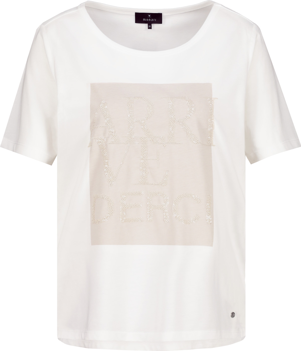 MONARI T-Shirt mit Pailletten Schrift 10751298