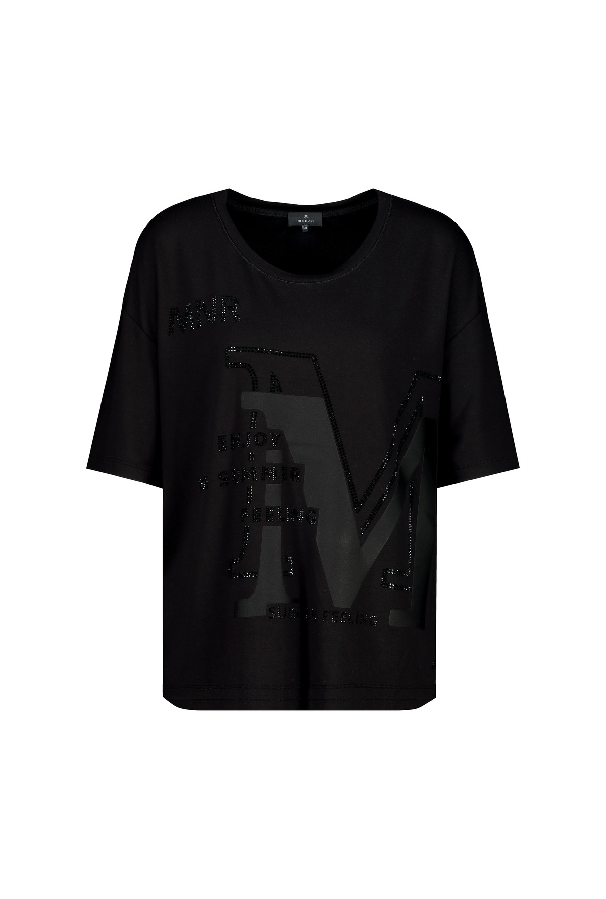 MONARI T-Shirt mit Strass Schrift 10751307