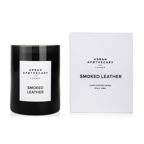 Urban Apothecary Luxury Boxed Glass Candle - Smoked Leather Luxury Candle