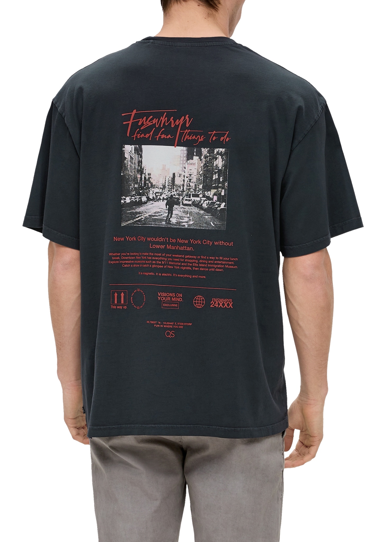 QS T-Shirt mit Backprint 10743972