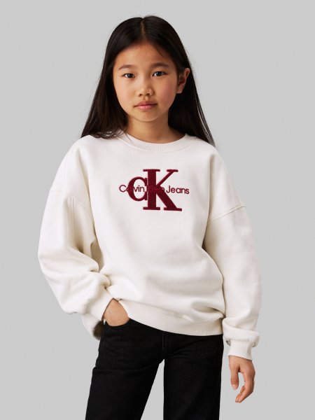 CALVIN KLEIN Oversized Logo-Sweatshirt aus Fleece 10758475