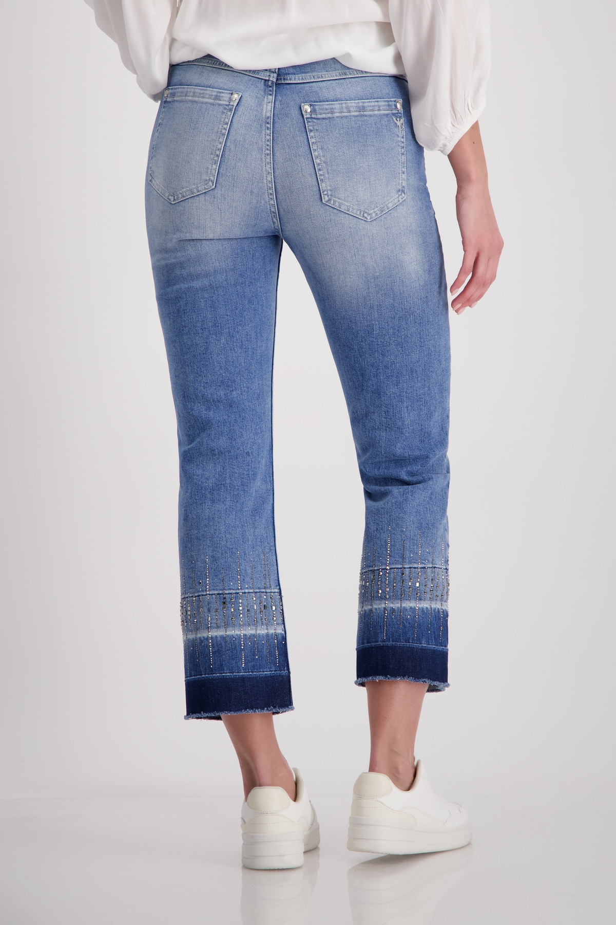 MONARI 7/8 Bootcut Jeans mit Strass Steinen 10751312
