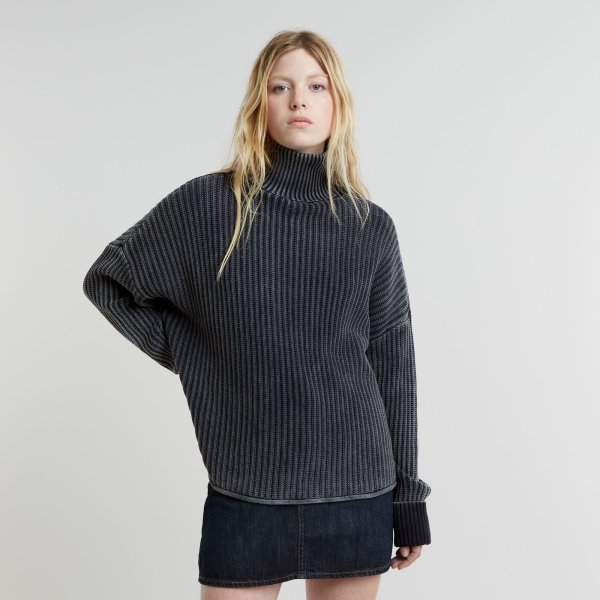 G-STAR Loose Overdyed Turtle Knitted Pullover 10765317