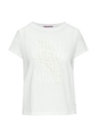 Vorschau: QS Baumwoll-T-Shirt mit Frontprint und Rippblende 10751549