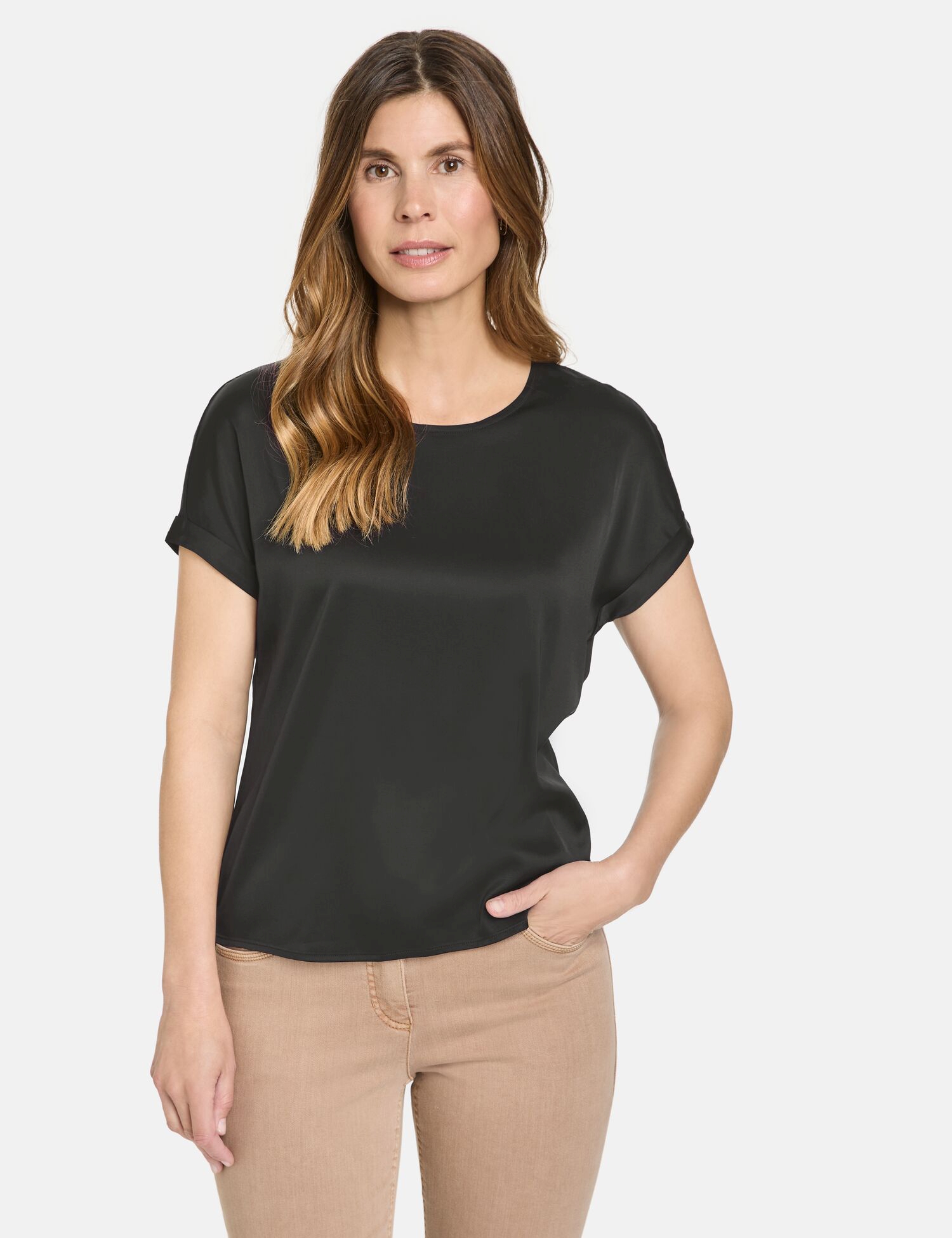 GERRY WEBER COLLECTION Kurzarmshirt mit Material-Patch 10763075 