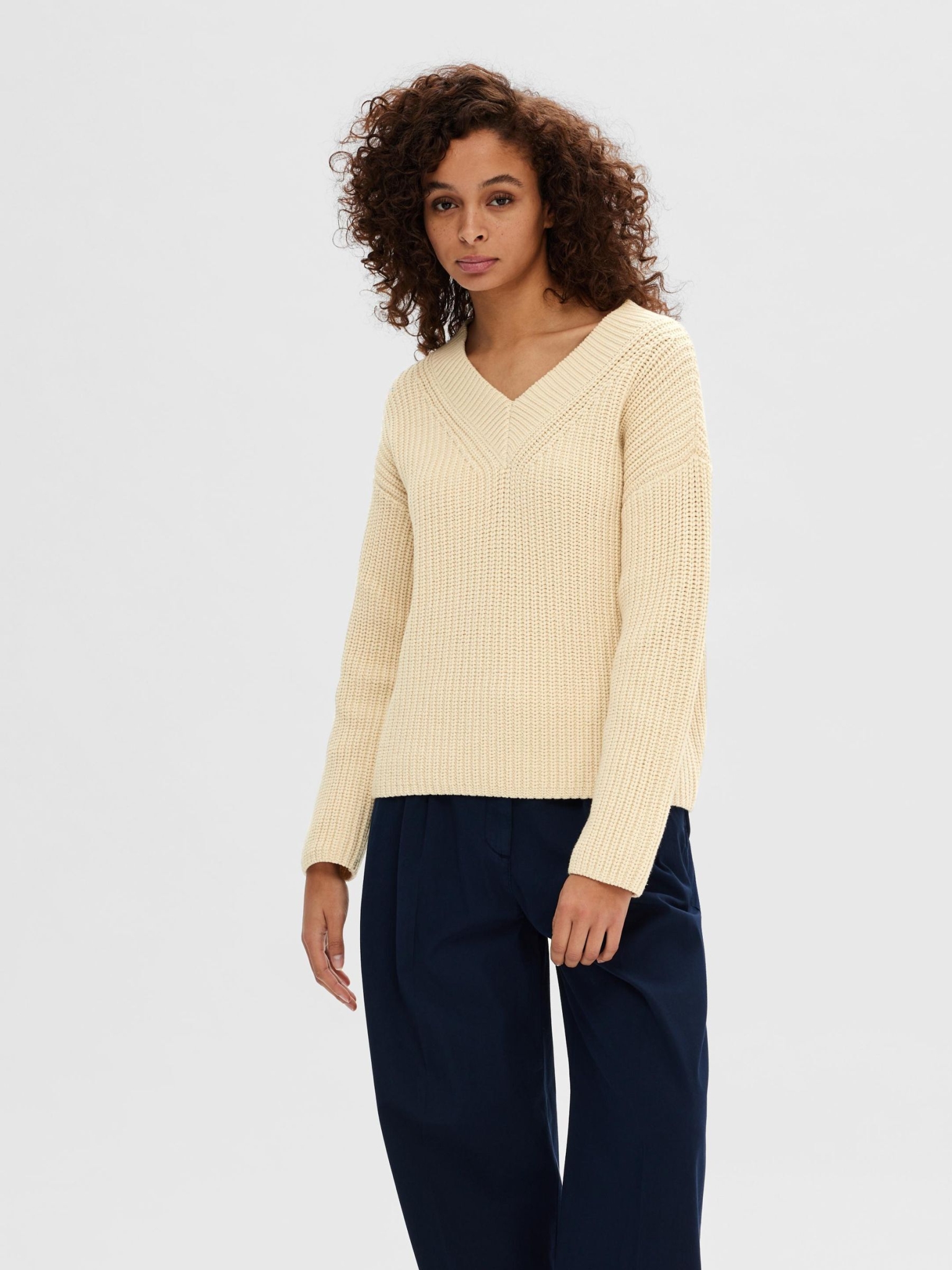 SELECTED FEMME Strickpullover V-Ausschnitt 10732107