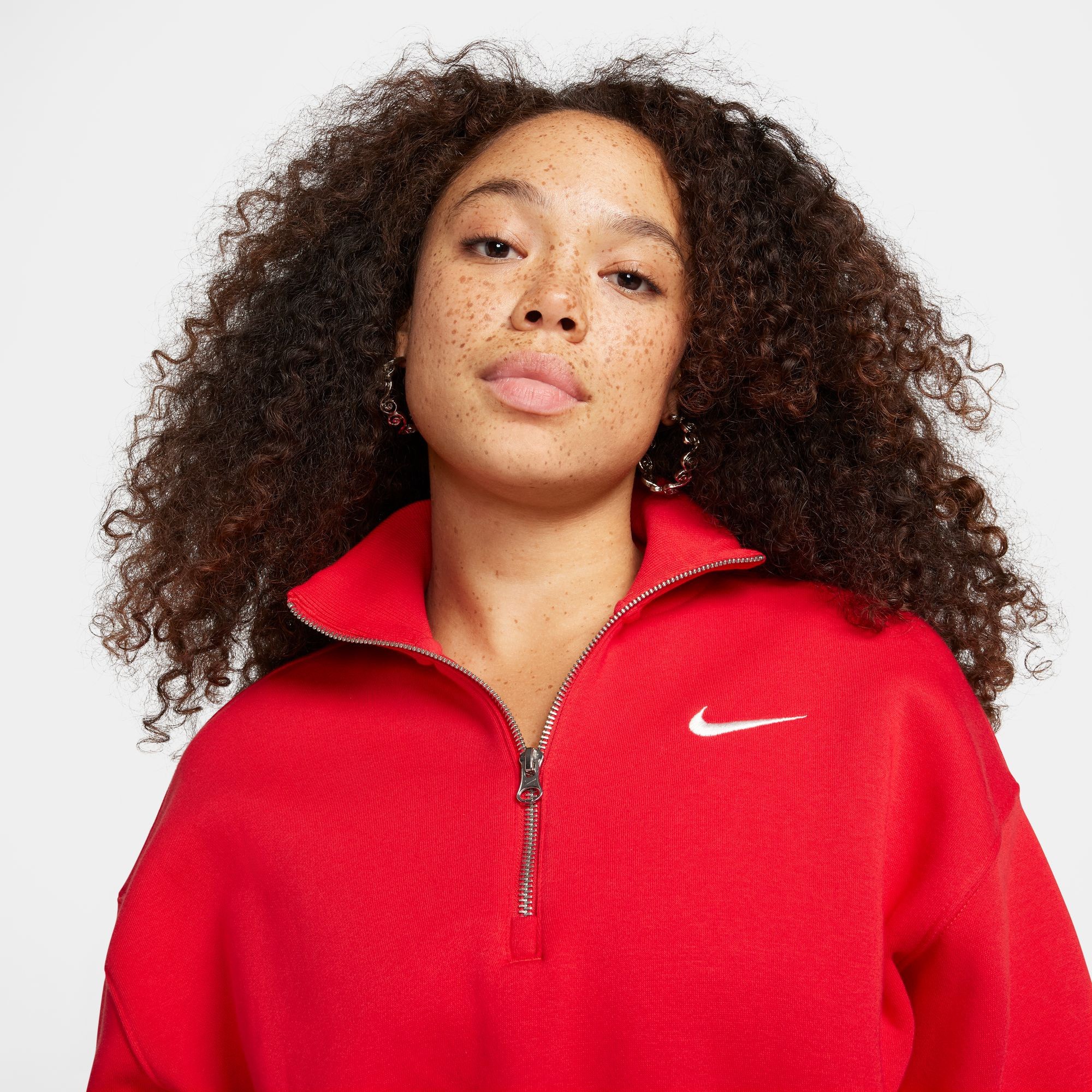 NIKE Nike Sportswear Phoenix Fleece Kurz-Sweatshirt mit Halbreißverschluss für Damen 10734693
