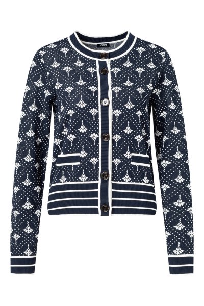 JOOP! Logo Jacquard Strickjacke Kaisa 10792310