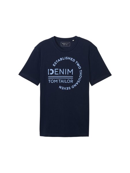 TOM TAILOR DENIM Basic T-Shirt mit Logo Print 10775832