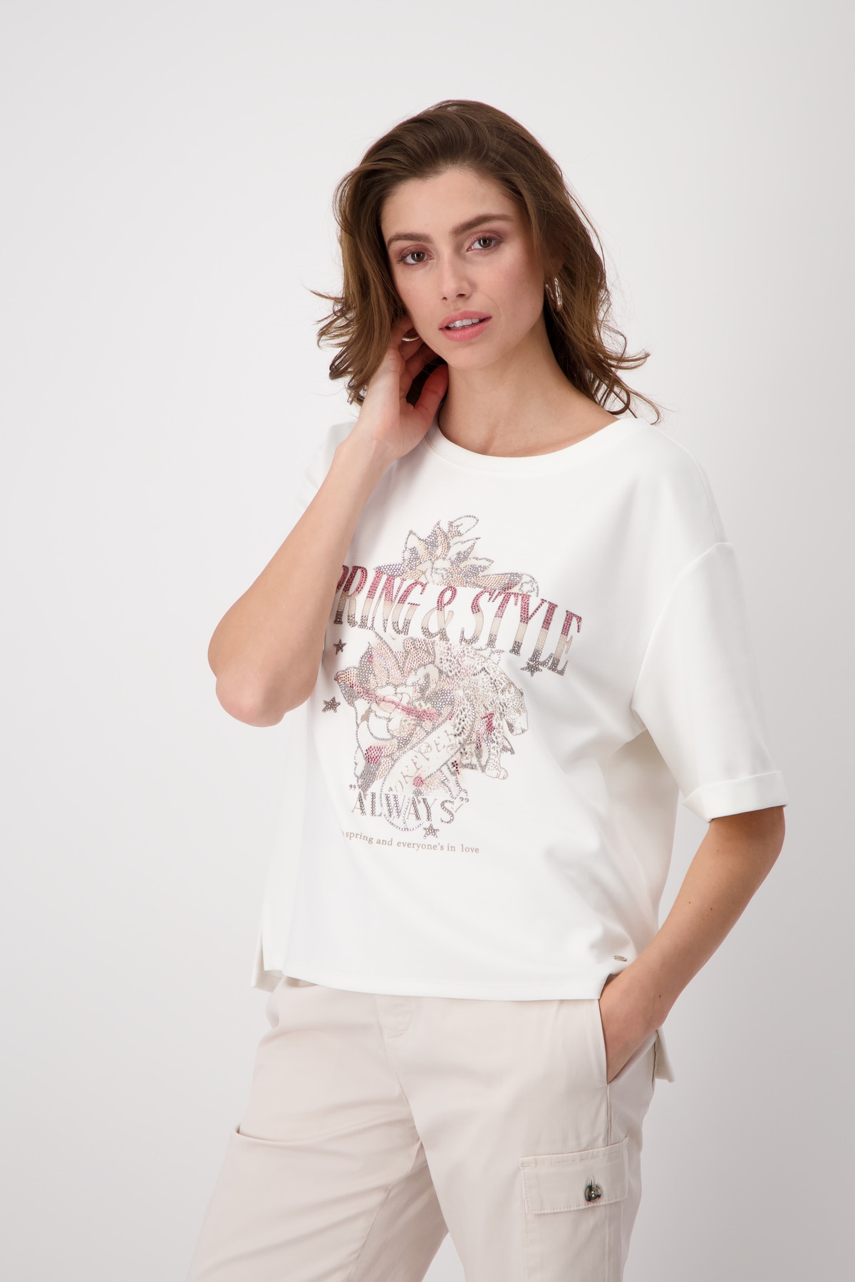 MONARI Sweatshirt mit Strass Print 10762626 kaufen | WÖHRL