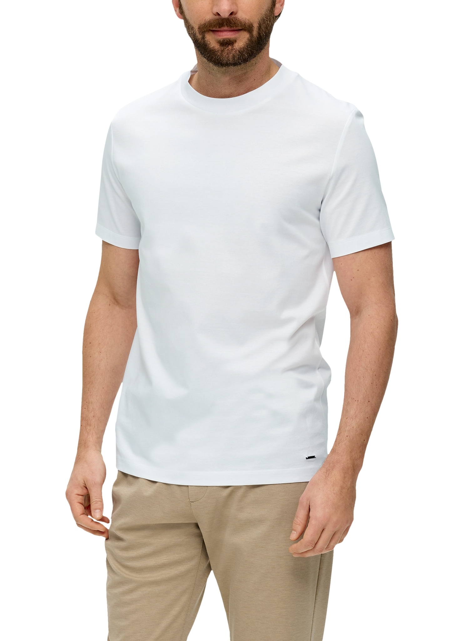 S.OLIVER BLACK LABEL Jerseyshirt aus merzerisierter Baumwolle  